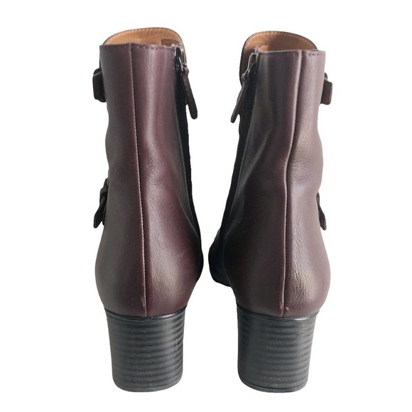 Chloe Calfskin Leather Deep Purple Orson Lace Up Heeled Booties EU 40/US 10 - Picture 6 of 14